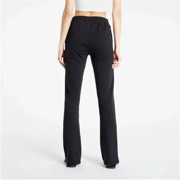 Adidas Originals Women's Track Pants Black Boot cut pant with ankle Gold zip XS - Picture 4 of 16